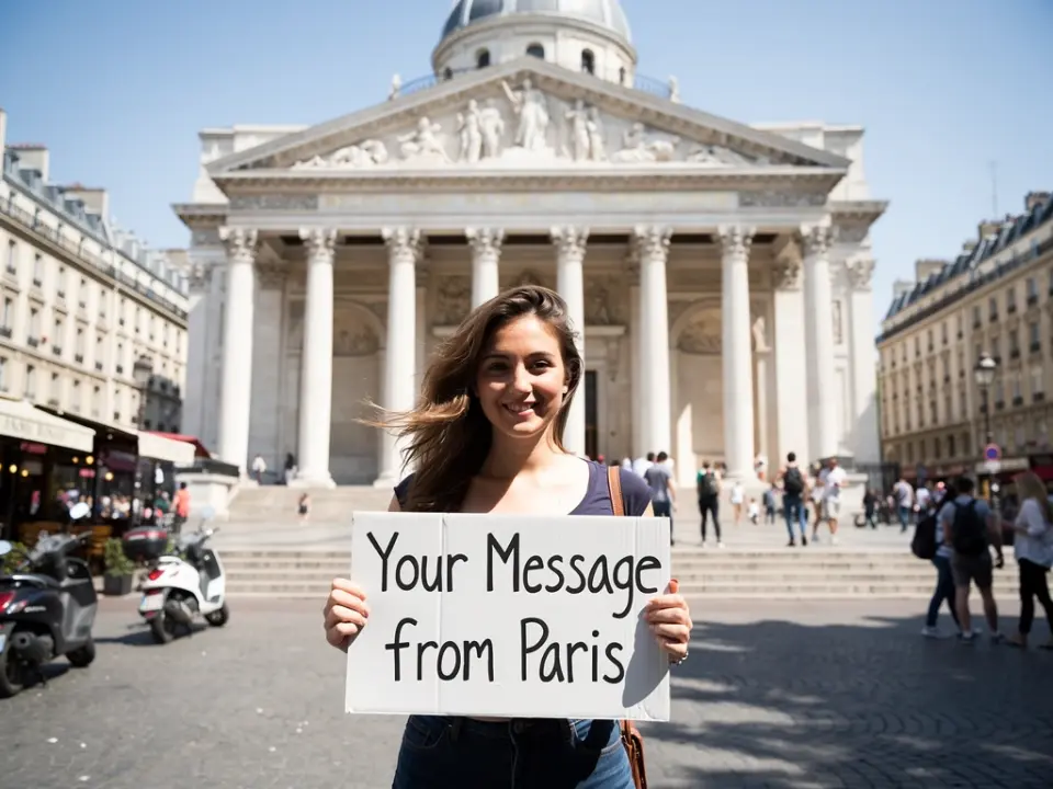 Panthéon in Paris for a personalized graduation video
