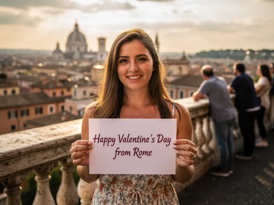 Gianicolo Hill in Rome for a personalized Valentine's Day video