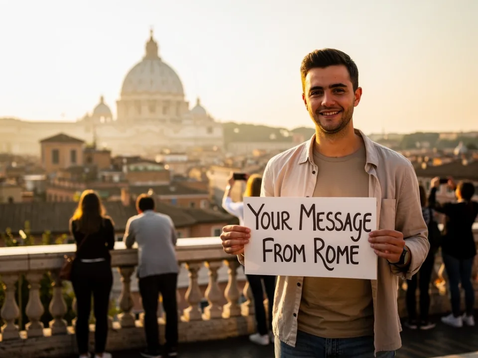 Pincio in Rome for personalized video messages