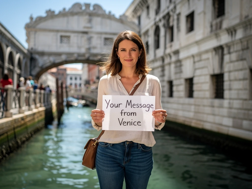 Bridge of Sighs in Venice for a personalized anniversary video