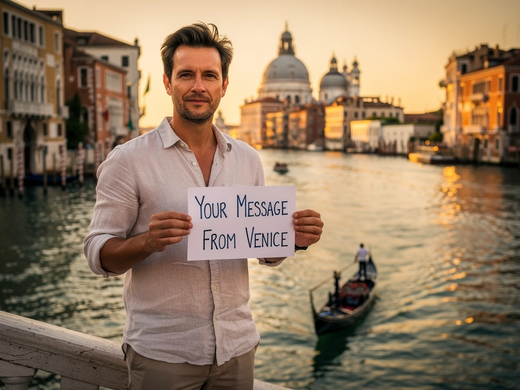 Grand Canal at dawn in Venice for a personalized anniversary video