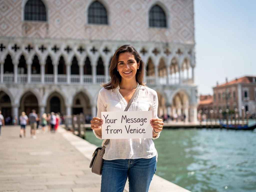 Piazza San Marco in Venice for a personalized graduation video