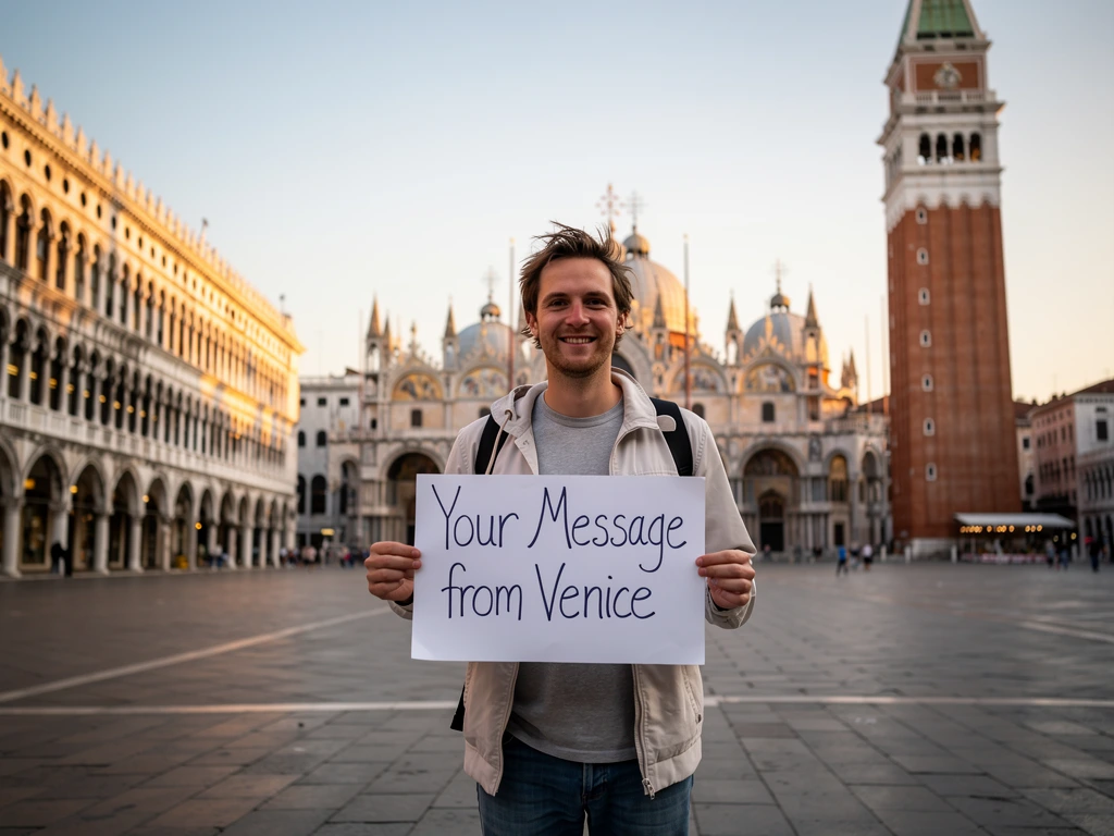 Piazza San Marco in Venice for a personalized birthday video
