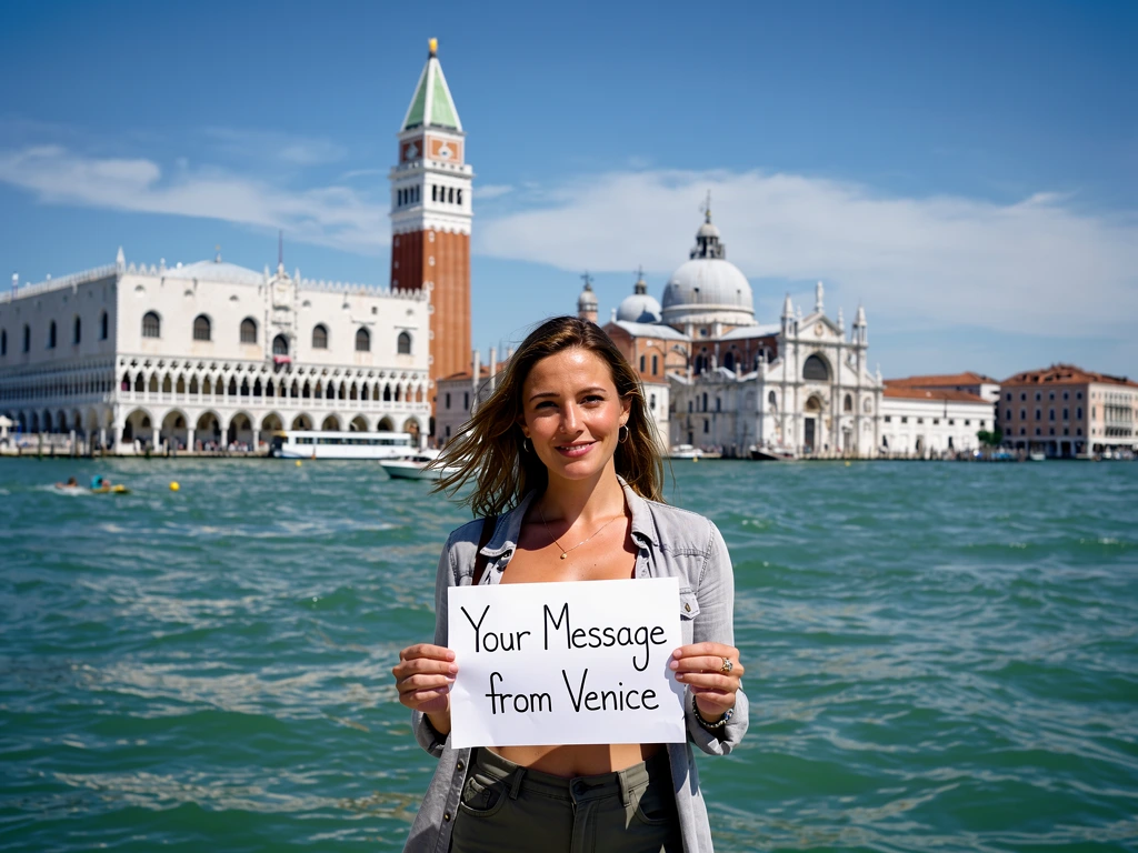 Venice lagoon at dawn for a personalized graduation video