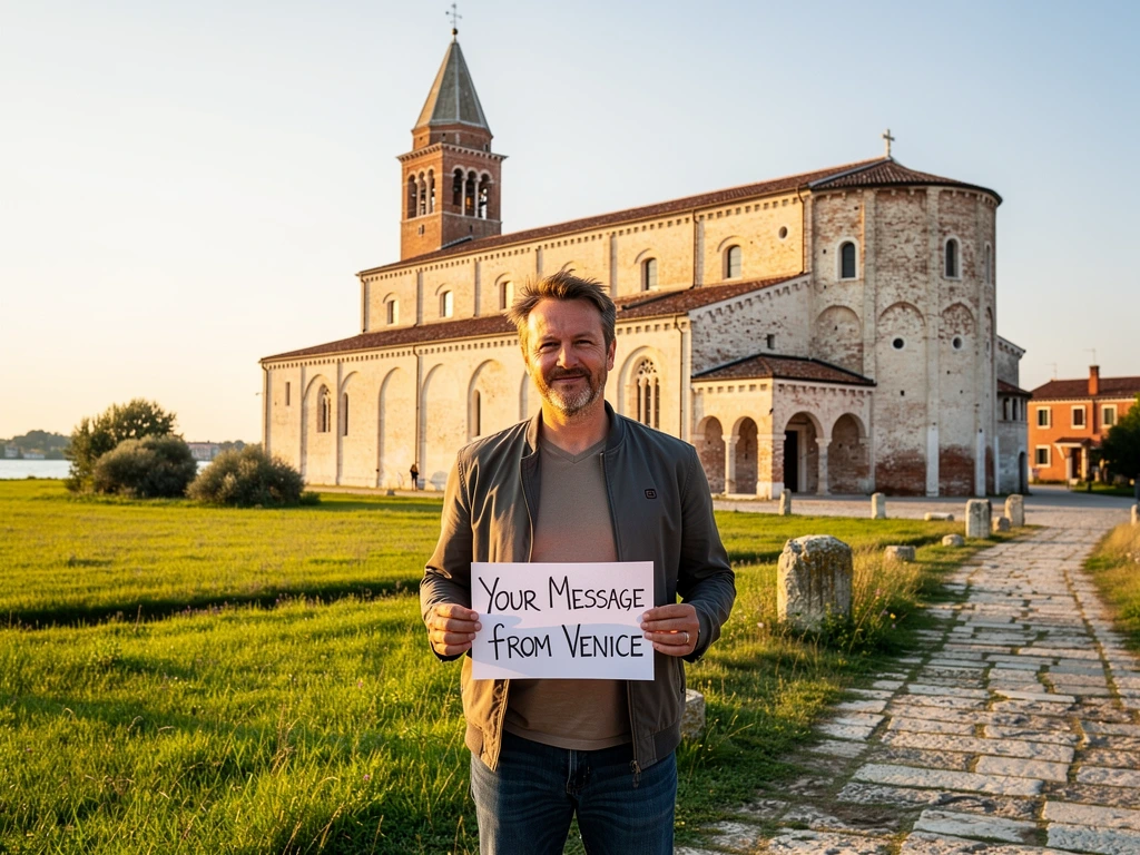 Torcello Island in Venice for a personalized get well video