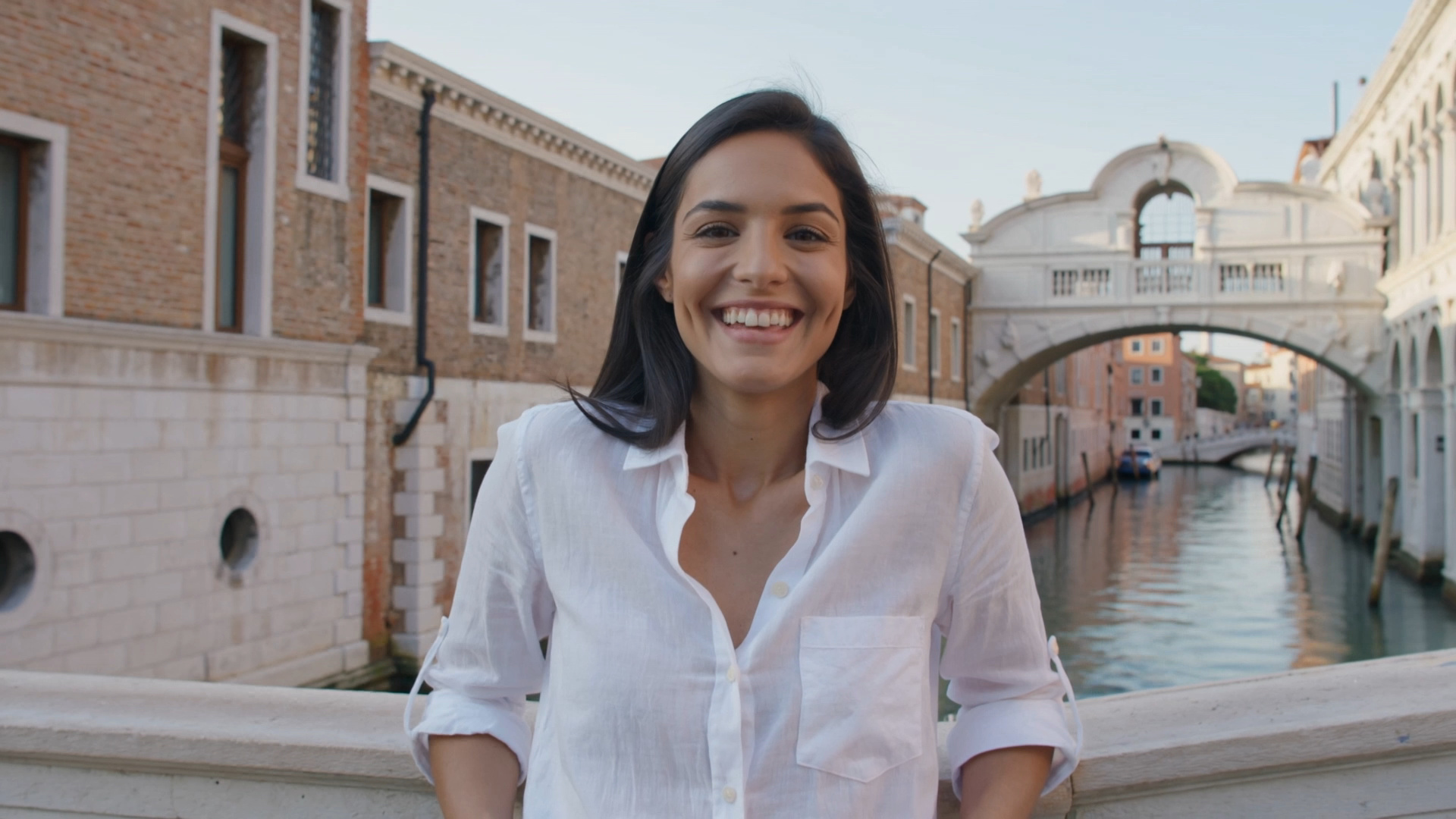 Venice skyline for personalized video messages