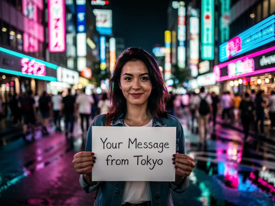 Shinjuku at night in Tokyo